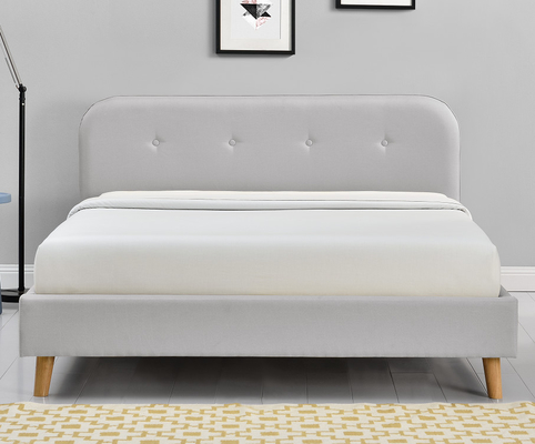 ODM Tufted обитая кровать платформы современное простое 140x200Cm ферзя