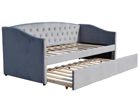 Tufted двойная обитая форма Cruve кушетки колесика