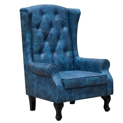 Акцент Wingback ушата высокий предводительствует кресло Chesterfield бархата обедая комната прожития