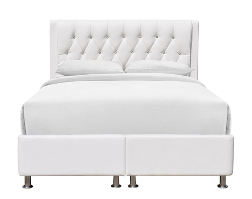 Tufted диамант застегивает кожу Faux машинной плиты платформы драпирования белую