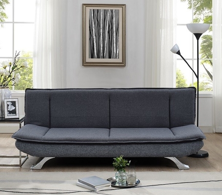 Темная серая диван-кровать Seater ткани 3 с ногами Chrome 100 частей MOQ