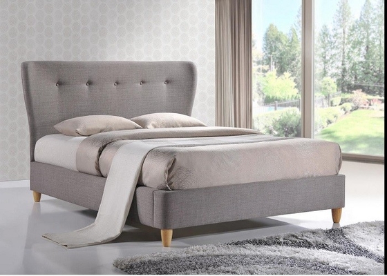 Кровать двойника ткани обитая детьми с Tufted высокорослым изголовьем