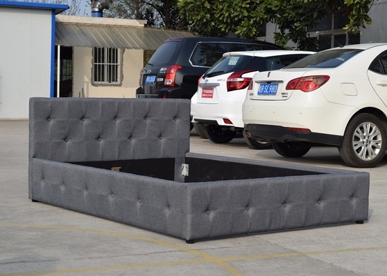 Изголовье ткани хранения подъема газа ферзя Tufted обитое кроватью