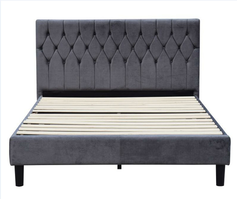 Tufted обитый тканью полиэстер размера ферзя машинной плиты связанный изголовьем