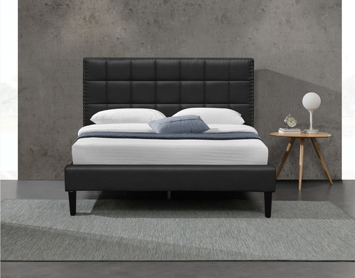 Белого Хранения Кровати PU Квадрата короля Обивать Tufted машинная плита 140X190Cm изголовья