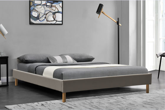 Современного кожа 140x190Cm короля Собирать PU кровати платформы короля Обивать