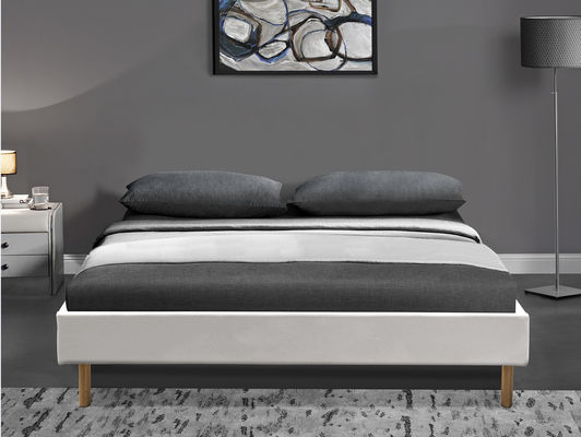 Современного кожа 140x190Cm короля Собирать PU кровати платформы короля Обивать