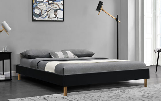 Современного кожа 140x190Cm короля Собирать PU кровати платформы короля Обивать