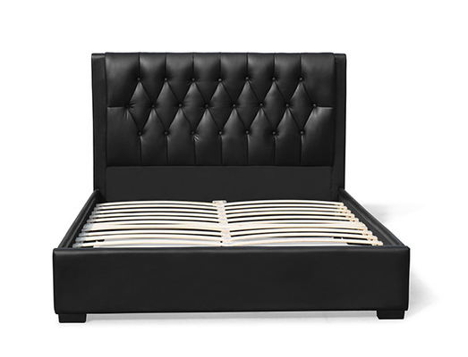 нога черноты машинной плиты ферзя изголовья 160*200cm Tufted PU пластиковая