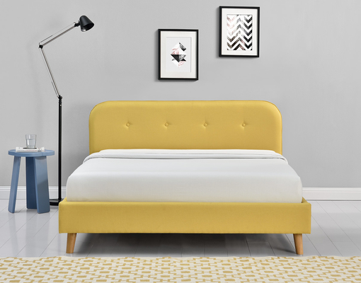 ODM Tufted обитая кровать платформы современное простое 140x200Cm ферзя