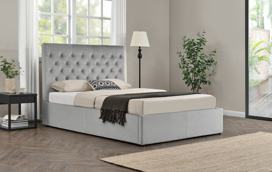 Машинная плита короля Размера Платформы Tufted Обивать с изголовьем кнопок
