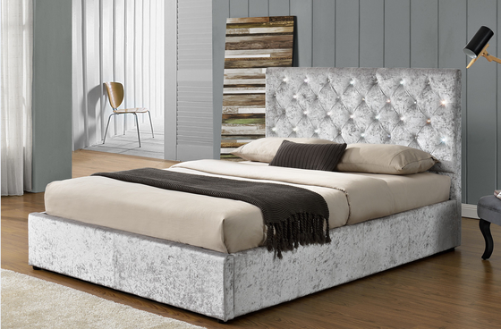 Машинная плита короля Размера Платформы Tufted Обивать с изголовьем кнопок