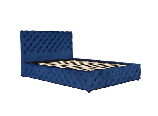 Платформа ODM OEM обила Tufted двуспальную кровать с хранением